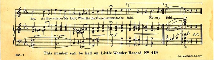 Little Wonder reference in the sheet music