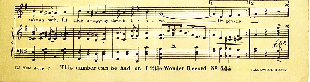 Little Wonder reference in the sheet music
