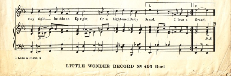 Little Wonder reference in the sheet music