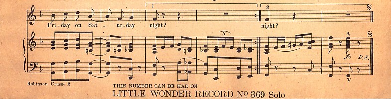 Little Wonder reference in the sheet music