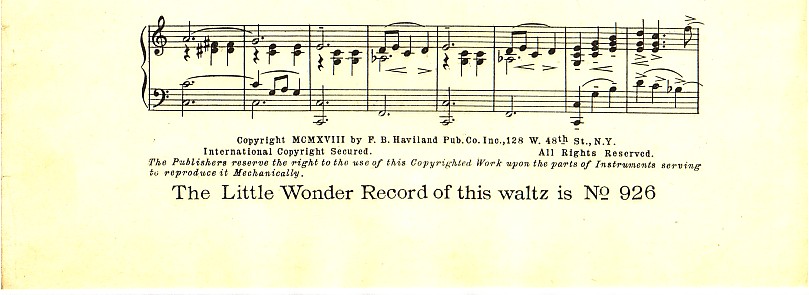 Little Wonder reference in the sheet music